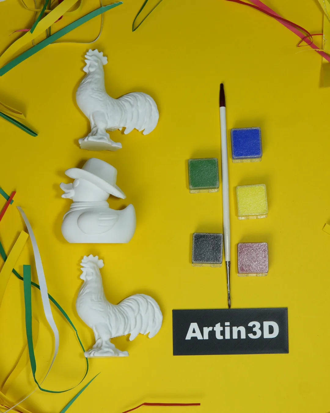 2 Chicken 1 Duck Painting kit for kids