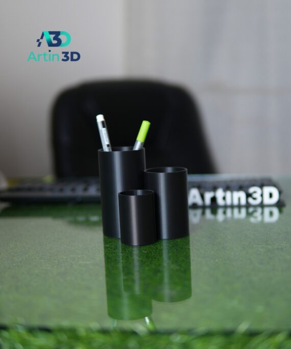 3-in-1 cylindrical pen holder