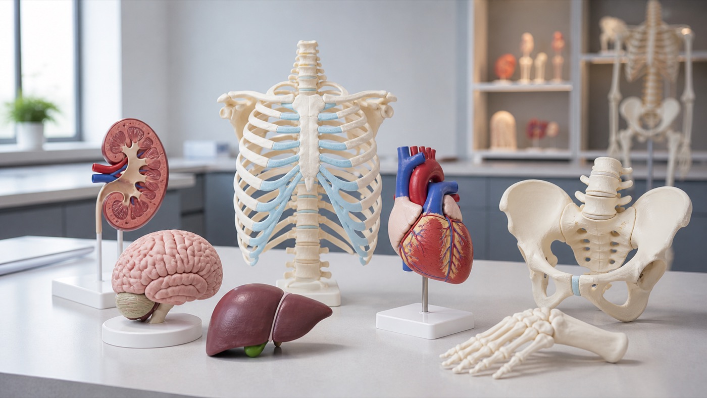 চিকিৎসা শিক্ষার জন্য 3D printed অঙ্গ ও হাড়ের মডেল