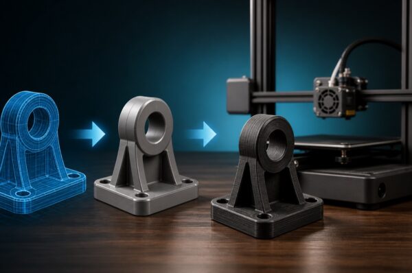 CAD মডেল থেকে বাস্তব 3D প্রিন্টেড পার্ট তৈরির ধাপ