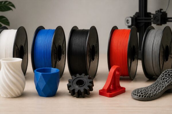 PLA, PETG, ABS, ASA ও TPU filament এবং sample part