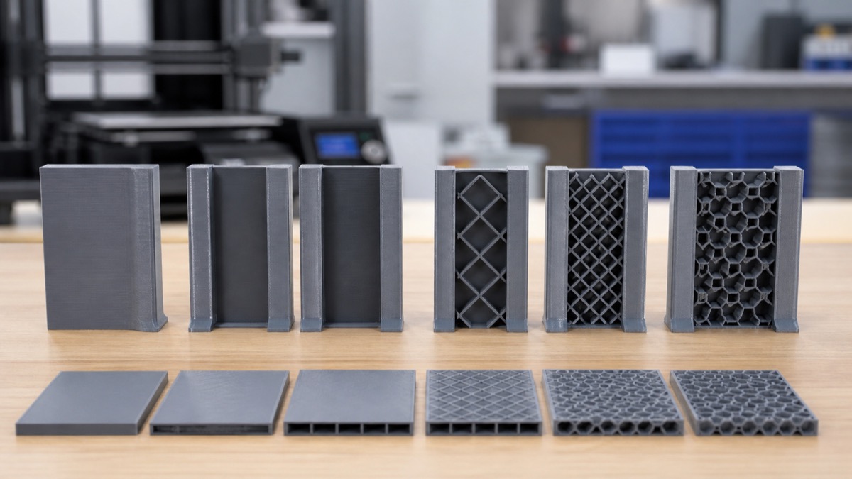 3D print wall count top bottom এবং infill diagram