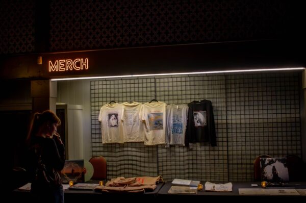 Event merchandise stand and exhibition display for custom 3D printed props