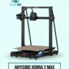 Anycubic Kobra 2 Max 3D Printer on a mint background with Artin3D branding