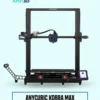 Anycubic Kobra Max 3D Printer on a mint background with Artin3D branding