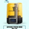 Anycubic Photon Mono M5s 12K Resin 3D Printer on a pale mint background with Artin3D branding