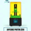 Anycubic Photon Zero Resin 3D Printer on a pale mint background with Artin3D branding