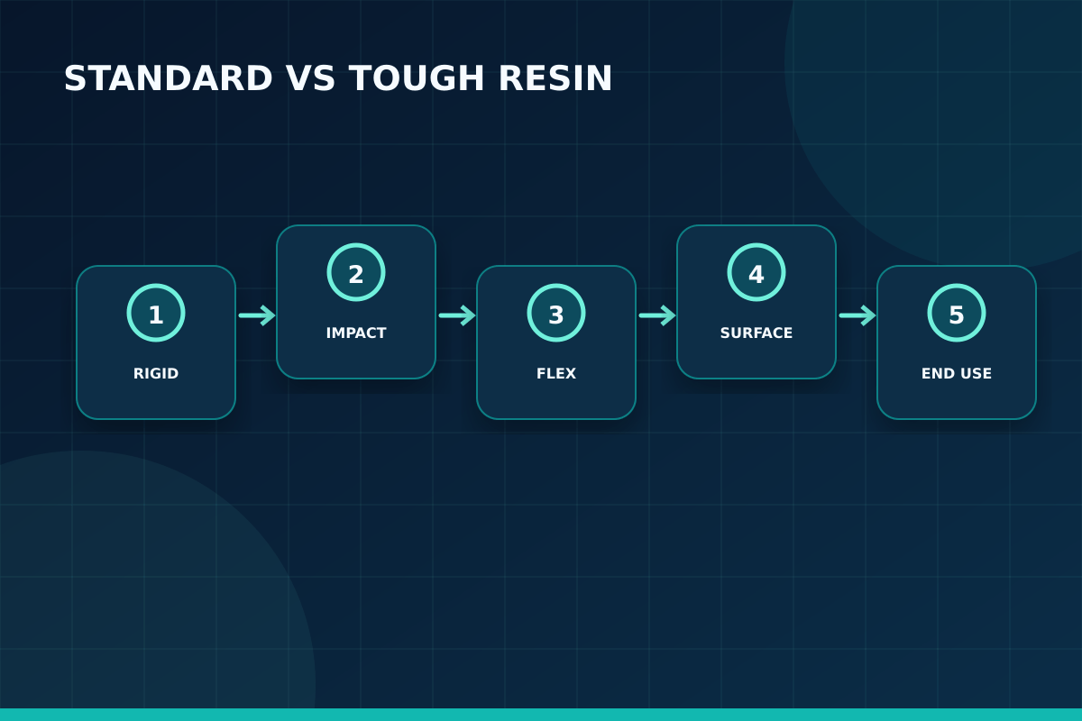 Standard ও Tough Resin নির্বাচন workflow