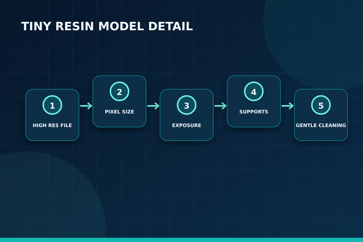 Tiny resin model detail workflow