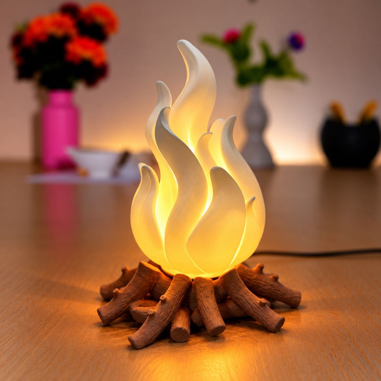 3D Printed Campfire Flame Lamp – Artin3D Bangladesh