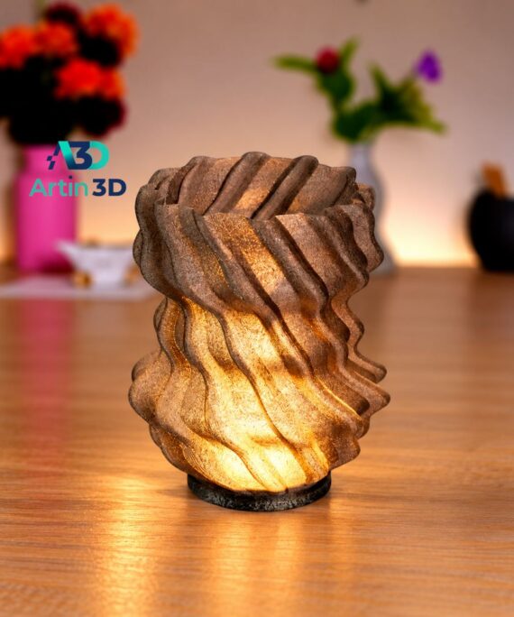 3D Printed Craggy Twist Lamp – Artin3D Bangladesh