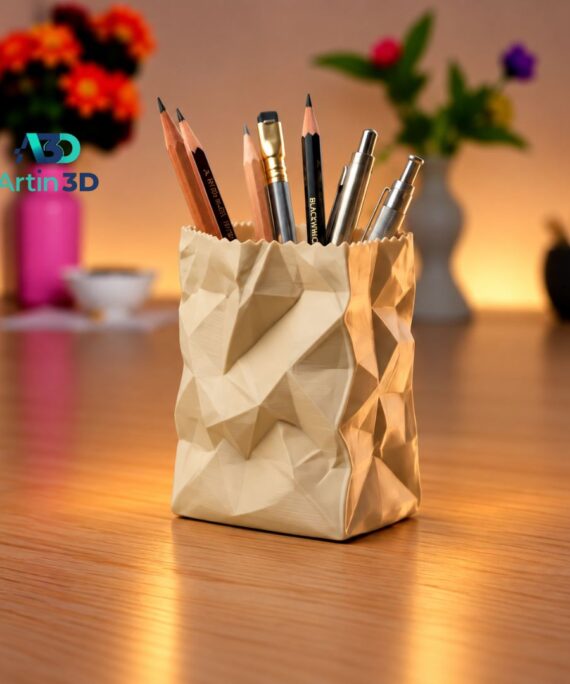 3D Printed Faceted Geometric Pen Holder – Artin3D Bangladesh