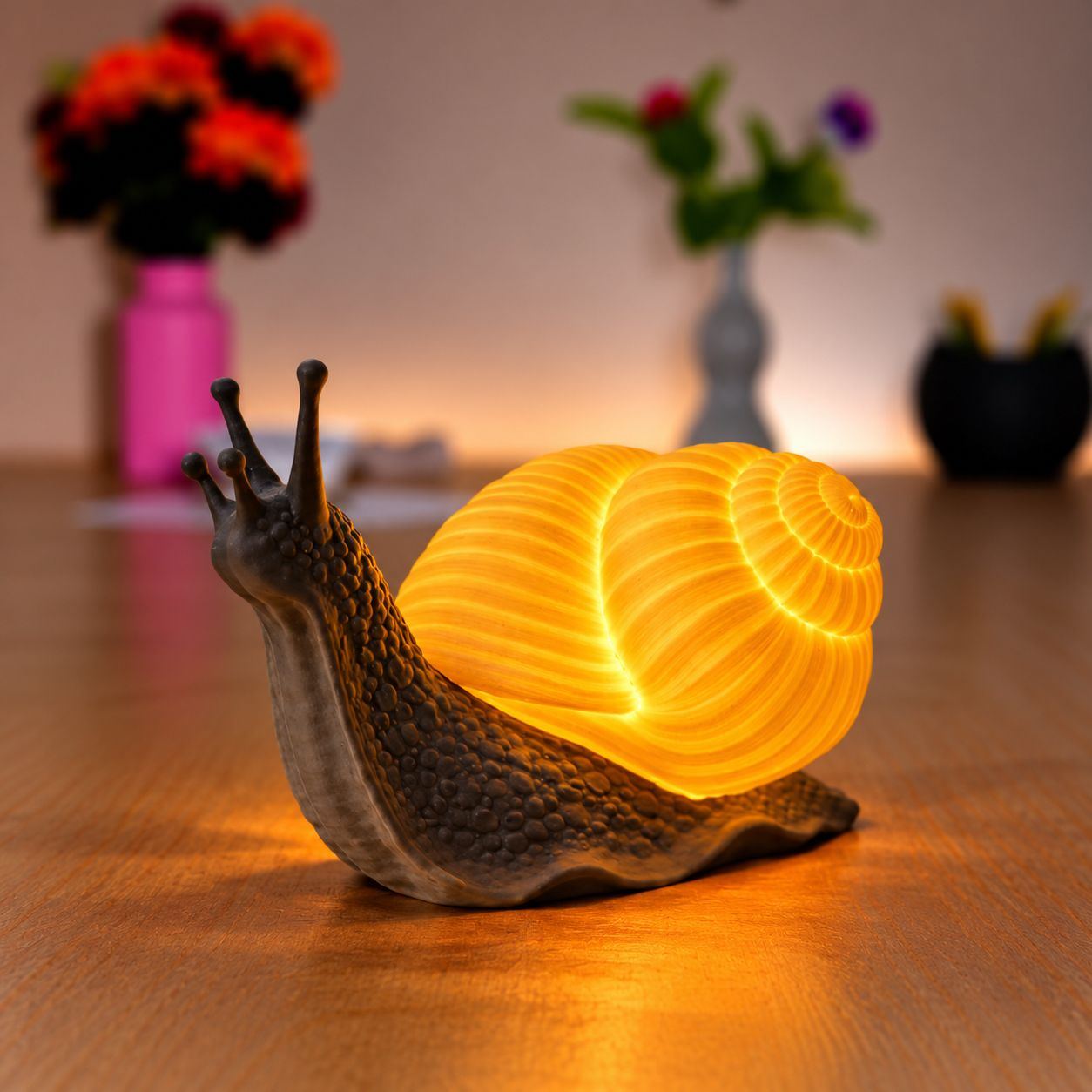 3D Printed Glowing Snail Lamp – Artin3D Bangladesh
