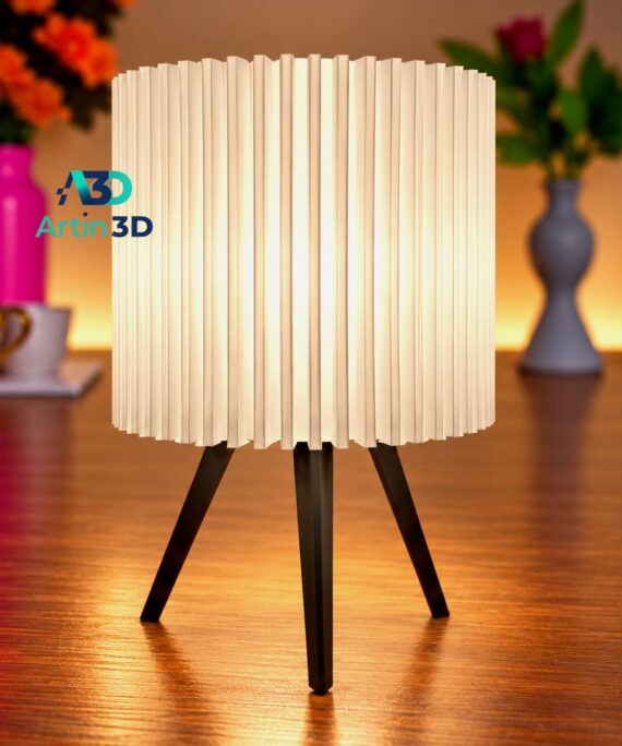 3D Printed Ribbed Tripod Lamp – Artin3D Bangladesh