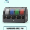 Bambu Lab AMS 2 Pro Automatic Material System on a pale mint background with Artin3D branding