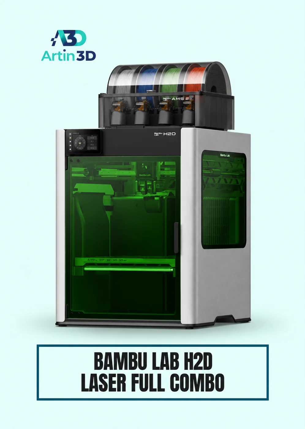 Bambu Lab H2D Laser Full Combo 3D Printer | Artin3D