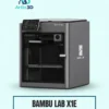 Bambu Lab X1E 3D printer on a mint background with Artin3D branding