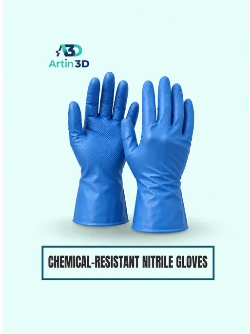 Chemical-Resistant Nitrile Gloves – Artin3D Bangladesh