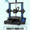 Creality Ender-3 V2 3D Printer on a pale mint background with Artin3D branding