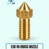 E3D V6 Brass Nozzle for 1.75mm Filament on a pale mint background with Artin3D branding