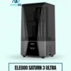 ELEGOO Saturn 3 Ultra Resin 3D Printer on a pale mint background with Artin3D branding