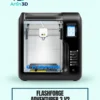 Flashforge Adventurer 3 V2 3D Printer on a mint background with Artin3D branding