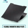 Flexible Magnetic Build Plate on a pale mint background with Artin3D branding