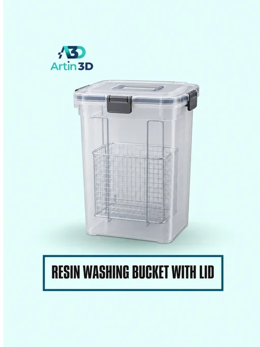 Resin Washing Bucket with Lid – Artin3D Bangladesh
