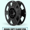 Reusable Empty Filament Spool on a pale mint background with Artin3D branding